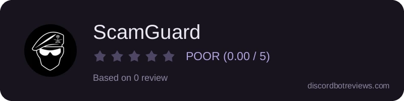 Rating widget preview for ScamGuard