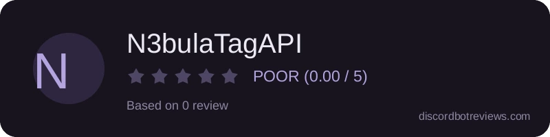 Rating widget preview for N3bulaTagAPI
