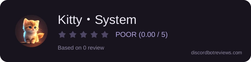 Rating widget preview for Kitty・System