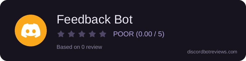 Rating widget preview for Feedback Bot