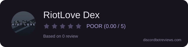 Rating widget preview for RiotLove Dex
