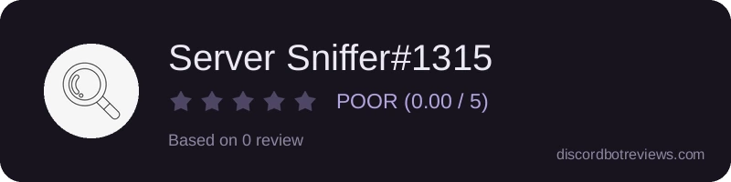 Rating widget preview for Server Sniffer#1315