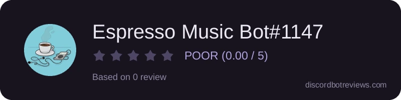 Rating widget preview for Espresso Music Bot#1147
