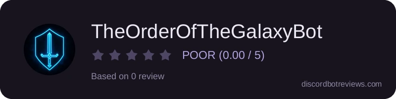 Rating widget preview for TheOrderOfTheGalaxyBot