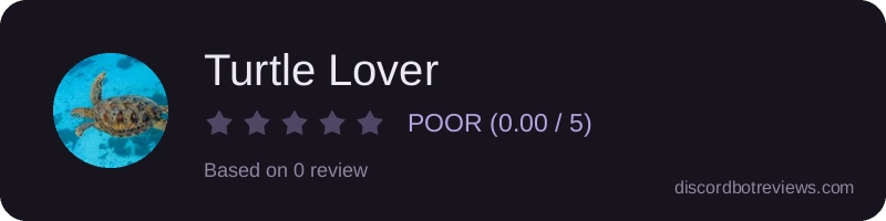 Rating widget preview for Turtle Lover
