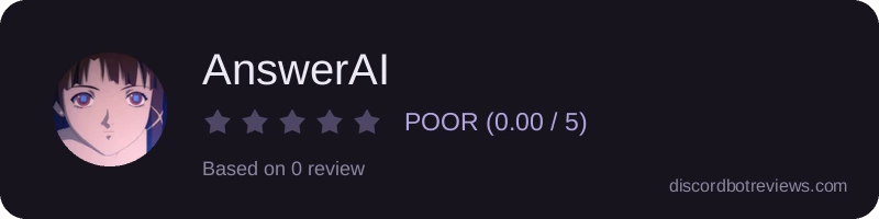 Rating widget preview for AnswerAI
