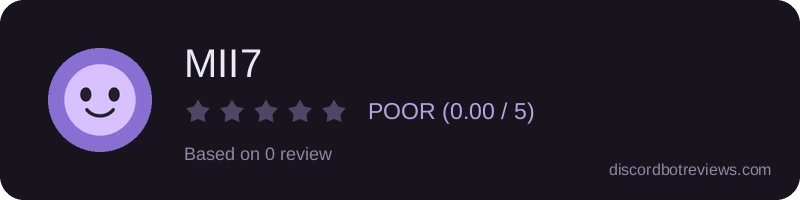 Rating widget preview for MII7