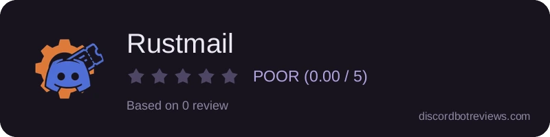 Rating widget preview for Rustmail