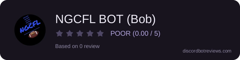 Rating banner for NGCFL BOT (Bob)