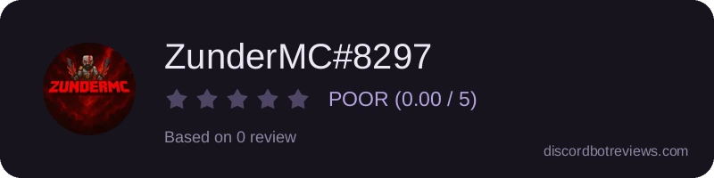 Rating widget preview for ZunderMC#8297