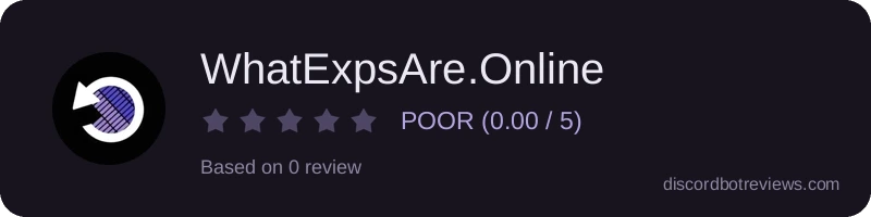 Rating widget preview for WhatExpsAre.Online
