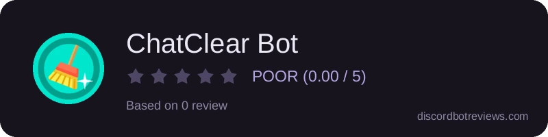 Rating widget preview for ChatClear Bot