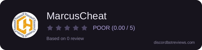 Rating widget preview for MarcusCheat