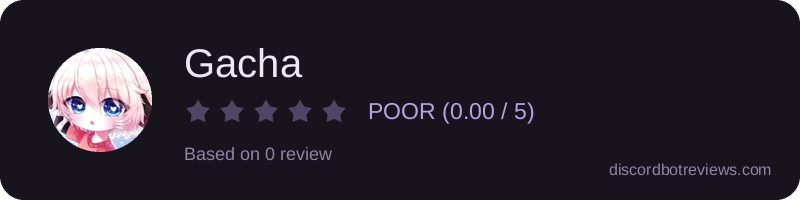 Rating widget preview for Gacha