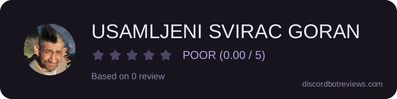 Rating widget preview for USAMLJENI SVIRAC GORAN
