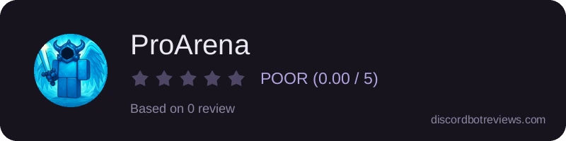 Rating widget preview for ProArena