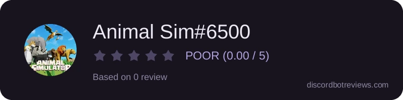 Rating widget preview for Animal Sim#6500