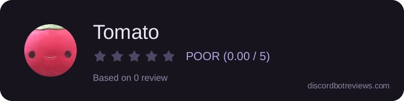 Rating widget preview for Tomato