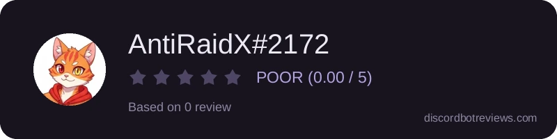 Rating widget preview for AntiRaidX#2172