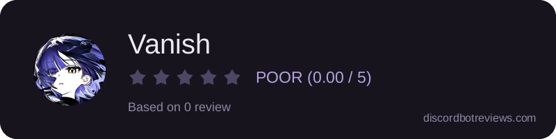 Rating widget preview for Vanish