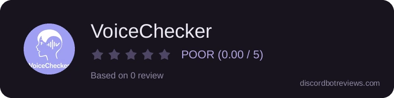 Rating widget preview for VoiceChecker