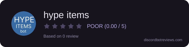 Rating widget preview for hype items