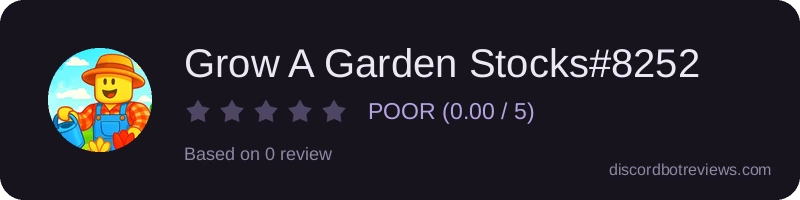 Rating widget preview for Grow A Garden Stocks#8252