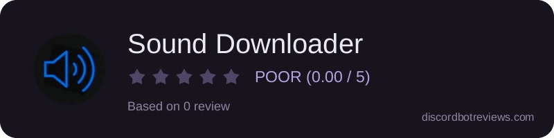 Rating widget preview for Sound Downloader