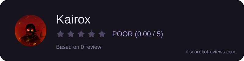 Rating widget preview for Kairox