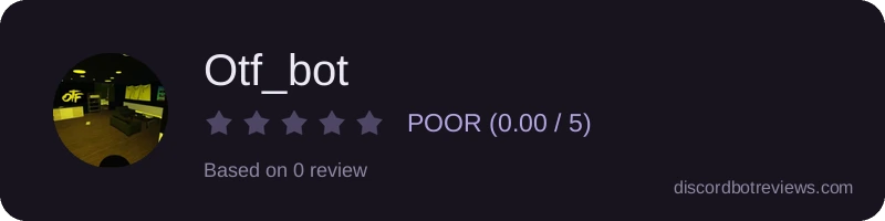 Rating widget preview for Otf_bot
