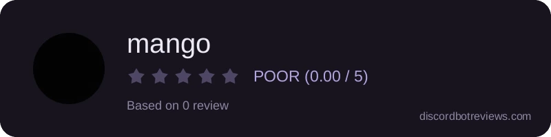 Rating widget preview for mango