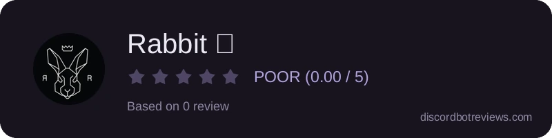 Rating widget preview for Rabbit 🐇