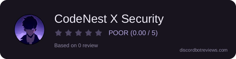 Rating widget preview for CodeNest X Security