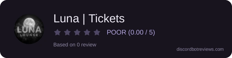 Rating widget preview for Luna | Tickets