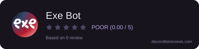 Rating widget preview for Exe Bot