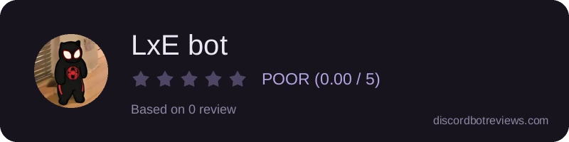 Rating widget preview for LxE bot