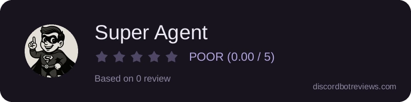 Rating widget preview for Super Agent