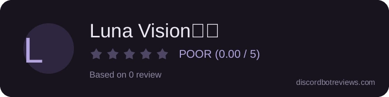 Rating widget preview for Luna Vision🎥💫