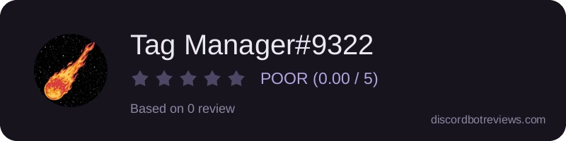 Rating widget preview for Tag Manager#9322