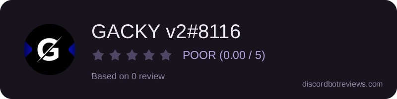Rating widget preview for GACKY v2#8116