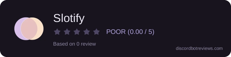 Rating widget preview for Slotify