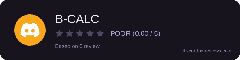 Rating widget preview for B-CALC