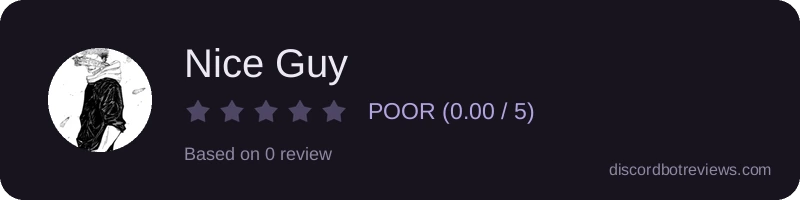 Rating widget preview for Nice Guy