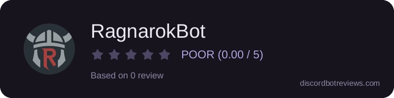 Rating widget preview for RagnarokBot