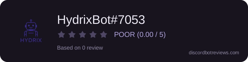 Rating widget preview for HydrixBot#7053