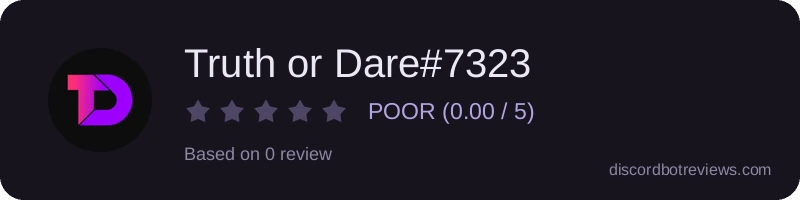 Rating widget preview for Truth or Dare#7323