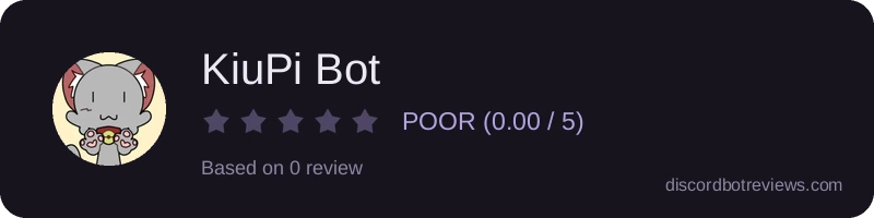 Rating widget preview for KiuPi Bot