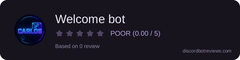 Rating banner for Welcome bot