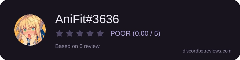 Rating widget preview for AniFit#3636