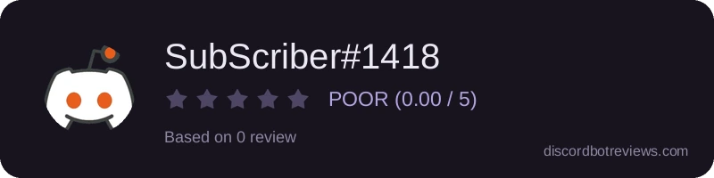Rating widget preview for SubScriber#1418